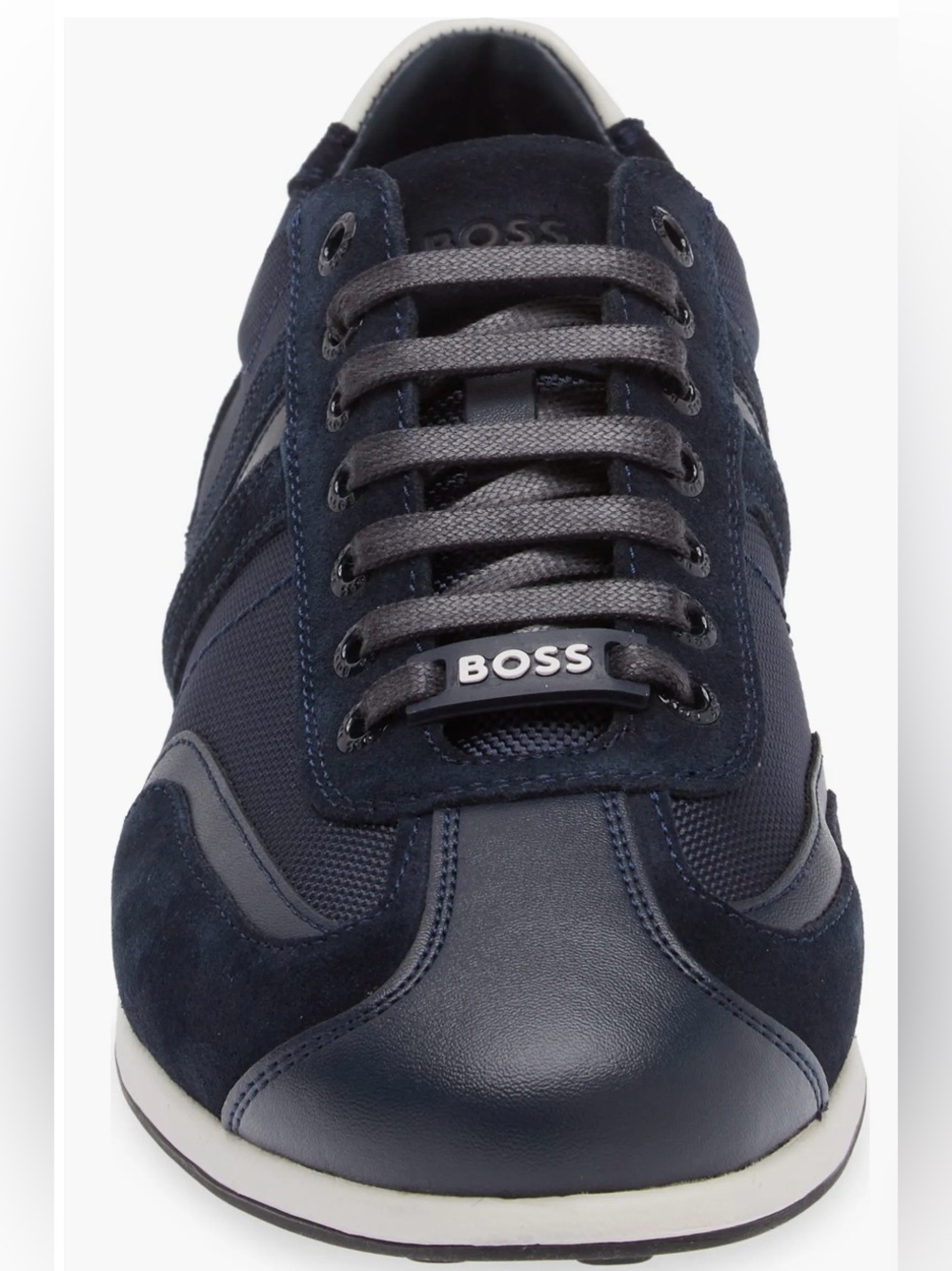 BOSS  Men's Navy Stiven Low-Top Sneakers